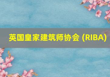 英国皇家建筑师协会 (RIBA)